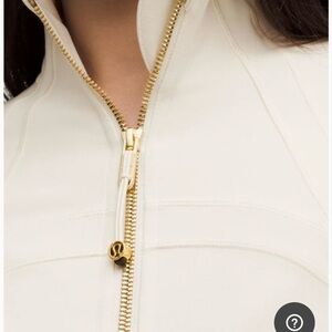 Lululemon Athletica Cream Jacket with Gold Zipper
